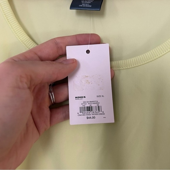 Tek Gear Neon Green Yellow Mini Dress Activewear Golf Tennis Workout NWT XL - Picture 3 of 5